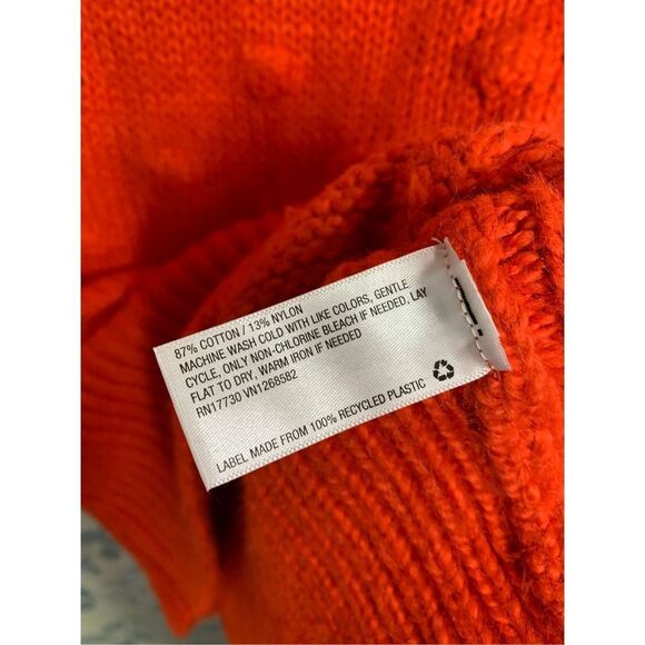 Universal Thread Polka Dot Orange Knit Sweater Size S - Picture 4 of 6